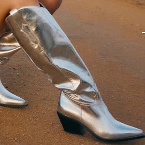Billini Silver Cowboy Boots